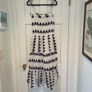 Oliphant blue and white maxi dress, XS